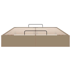 vidaXL Ottoman Bed Frame without Mattress Cappuccino 140x200cm Faux Leather