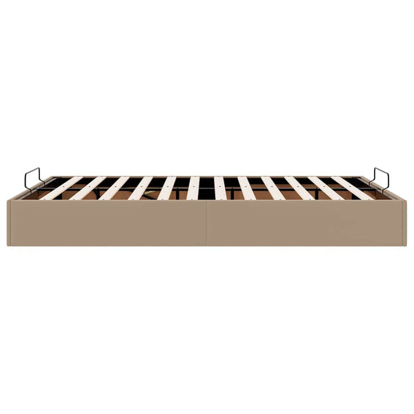 vidaXL Ottoman Bed Frame without Mattress Cappuccino 140x200cm Faux Leather