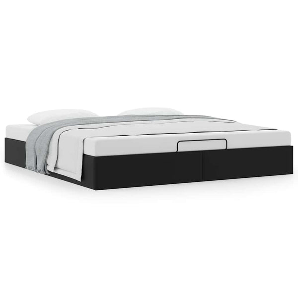 vidaXL Ottoman Bed Frame Black 160x200 cm Faux Leather (No Mattress)