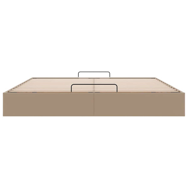 vidaXL Ottoman Bed Frame without Mattress Cappuccino 160x200cm Faux Leather