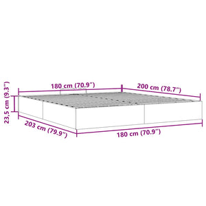 vidaXL Ottoman Bed Frame Grey Artificial Leather 180x200 cm (no mattress)