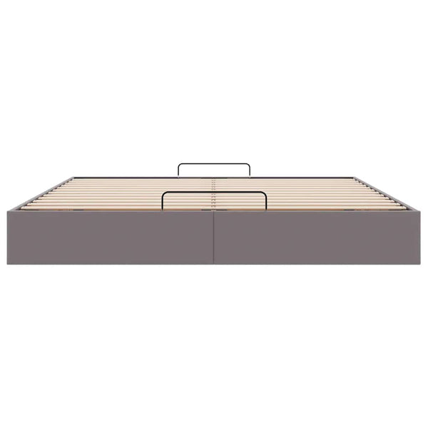 vidaXL Ottoman Bed Frame Grey Artificial Leather 180x200 cm (no mattress)