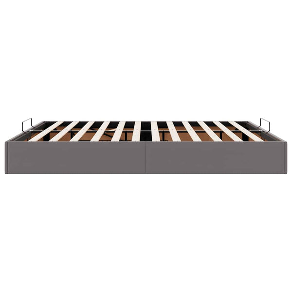 vidaXL Ottoman Bed Frame Grey Artificial Leather 180x200 cm (no mattress)