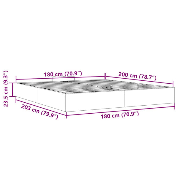 vidaXL Ottoman Bed without Mattress Cappuccino 180x200cm Faux Leather