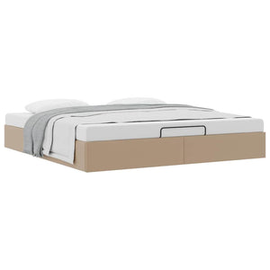 vidaXL Ottoman Bed without Mattress Cappuccino 180x200cm Faux Leather