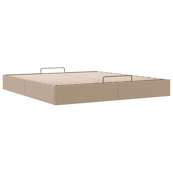 vidaXL Ottoman Bed without Mattress Cappuccino 180x200cm Faux Leather