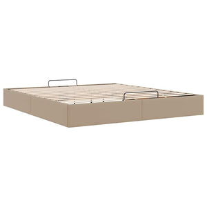 vidaXL Ottoman Bed without Mattress Cappuccino 180x200cm Faux Leather