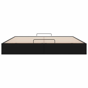vidaXL Ottoman Bed Frame without Mattress Black 200x200 cm Faux Leather