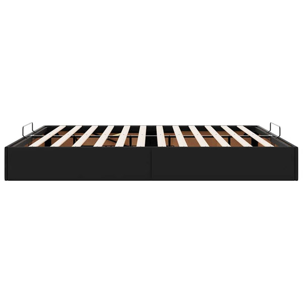 vidaXL Ottoman Bed Frame without Mattress Black 200x200 cm Faux Leather