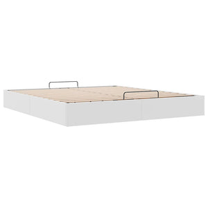 vidaXL Ottoman Bed Frame without Mattress White 200x200 cm Faux Leather