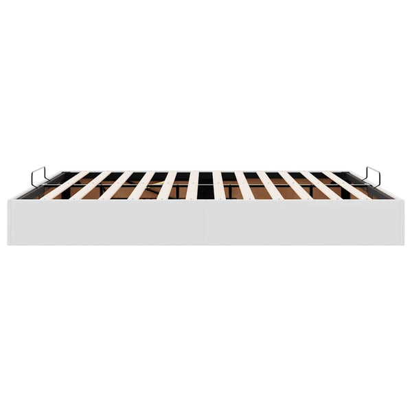 vidaXL Ottoman Bed Frame without Mattress White 200x200 cm Faux Leather