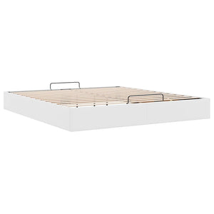 vidaXL Ottoman Bed Frame without Mattress White 200x200 cm Faux Leather