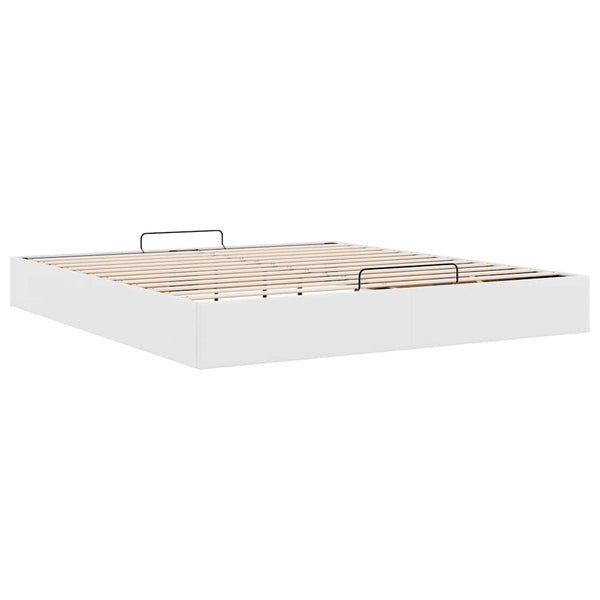 vidaXL Ottoman Bed Frame without Mattress White 200x200 cm Faux Leather