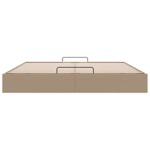 vidaXL Ottoman Bed Frame with Storage Cappuccino 200x200 cm Faux Leather
