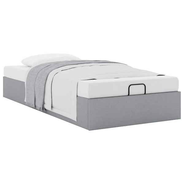 vidaXL Ottoman Bed Frame Light Grey 80x200 cm Fabric (no mattress)