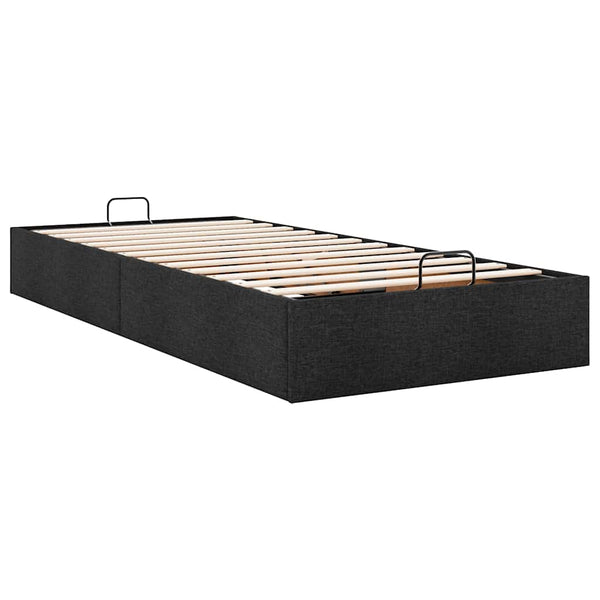 vidaXL Ottoman Bed Frame without Mattress Black 80x200 cm Fabric