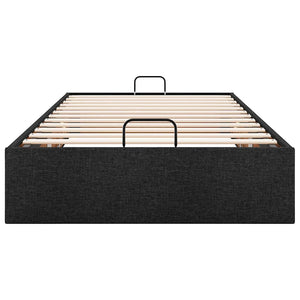 vidaXL Ottoman Bed Frame without Mattress Black 80x200 cm Fabric