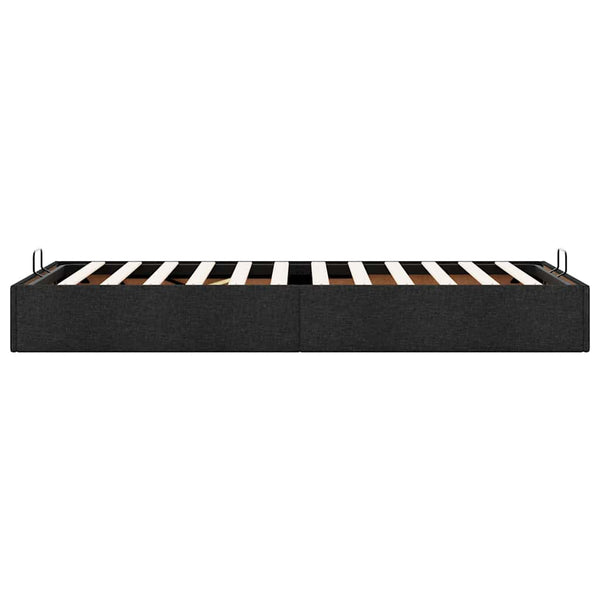 vidaXL Ottoman Bed Frame without Mattress Black 80x200 cm Fabric