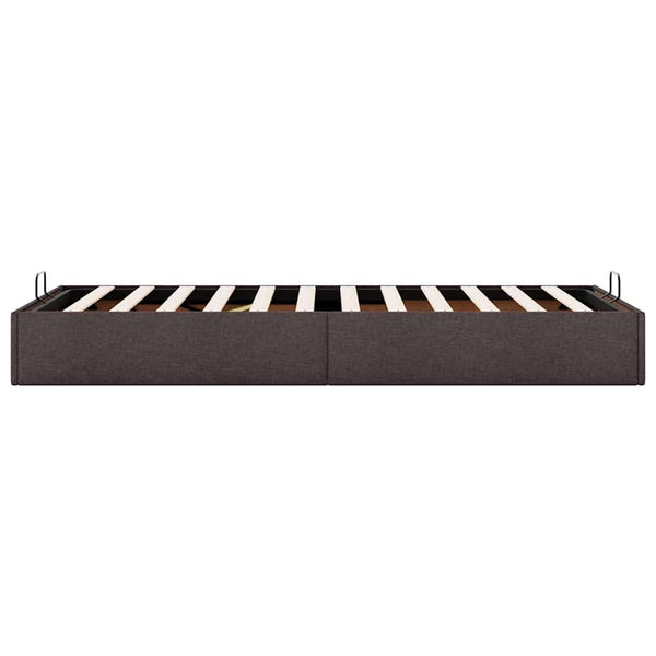 vidaXL Ottoman Bed Frame without Mattress Dark Brown 80x200 cm Fabric