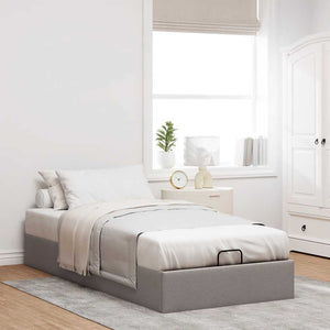 vidaXL Ottoman Bed Frame without Mattress Taupe 80x200 cm Fabric