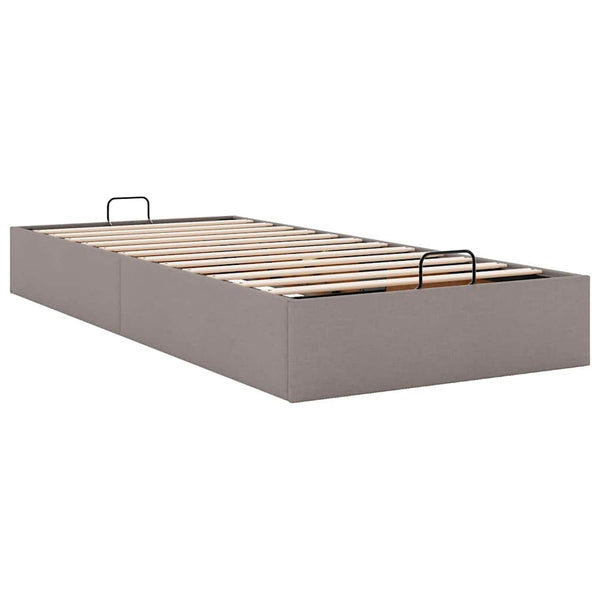 vidaXL Ottoman Bed Frame without Mattress Taupe 80x200 cm Fabric