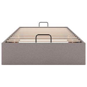 vidaXL Ottoman Bed Frame without Mattress Taupe 80x200 cm Fabric