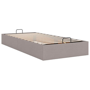 vidaXL Ottoman Bed Frame without Mattress Taupe 80x200 cm Fabric