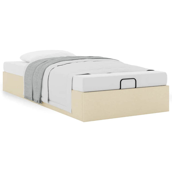 vidaXL Ottoman Bed Frame Cream 80x200 cm Fabric (Mattress Not Included)
