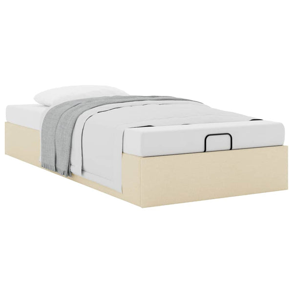 vidaXL Ottoman Bed Frame Cream 80x200 cm Fabric (Mattress Not Included)