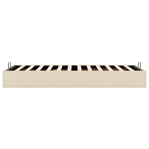 vidaXL Ottoman Bed Frame Cream 80x200 cm Fabric (Mattress Not Included)