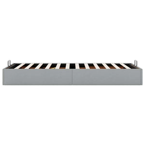 vidaXL Ottoman Bed Frame Light Gray 90x190 cm Fabric (No Mattress)