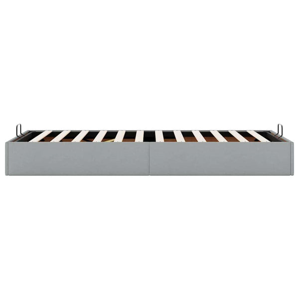 vidaXL Ottoman Bed Frame Light Gray 90x190 cm Fabric (No Mattress)