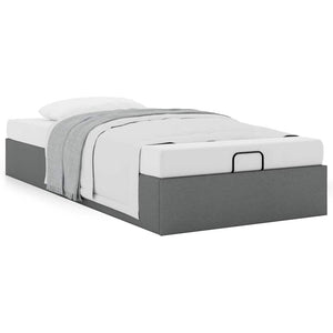 vidaXL Ottoman Bed without Mattress Dark Grey 90x190 cm Fabric