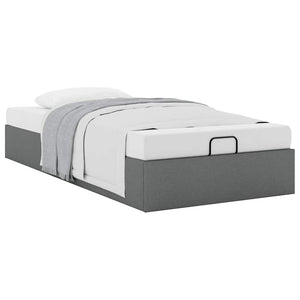 vidaXL Ottoman Bed without Mattress Dark Grey 90x190 cm Fabric