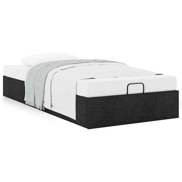 vidaXL Ottoman Bed Frame without Mattress Black 90x190 cm Fabric