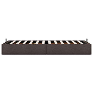 vidaXL Ottoman Bed Frame Dark Brown 90x190 cm Fabric (Mattress Not Included)