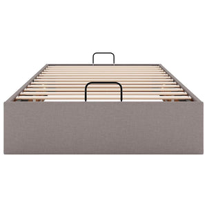 vidaXL Ottoman Bed Frame without Mattress Taupe 90x190 cm Fabric