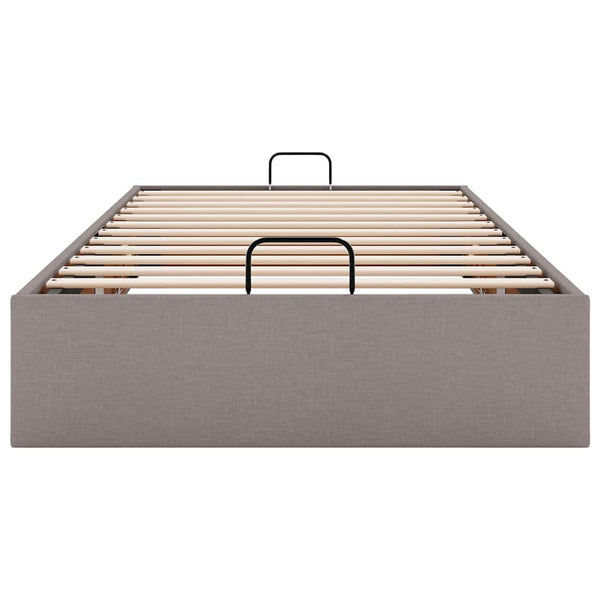 vidaXL Ottoman Bed Frame without Mattress Taupe 90x190 cm Fabric