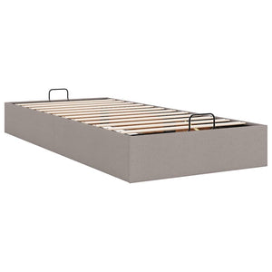 vidaXL Ottoman Bed Frame without Mattress Taupe 90x190 cm Fabric