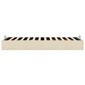 vidaXL Ottoman Bed Frame without Mattress Cream 90x190 cm Fabric