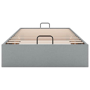 vidaXL Ottoman Bed Frame Light Grey 90x200 cm Fabric (No Mattress)