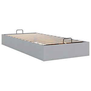 vidaXL Ottoman Bed Frame Light Grey 90x200 cm Fabric (No Mattress)