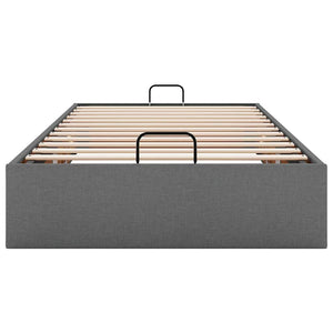 vidaXL Ottoman Bed Frame Dark Grey Fabric 90x200 cm (without mattress)