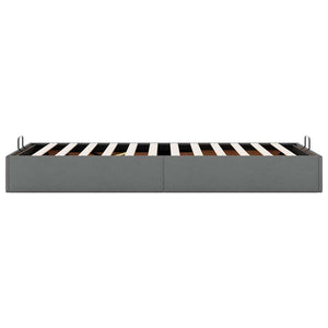 vidaXL Ottoman Bed Frame Dark Grey Fabric 90x200 cm (without mattress)