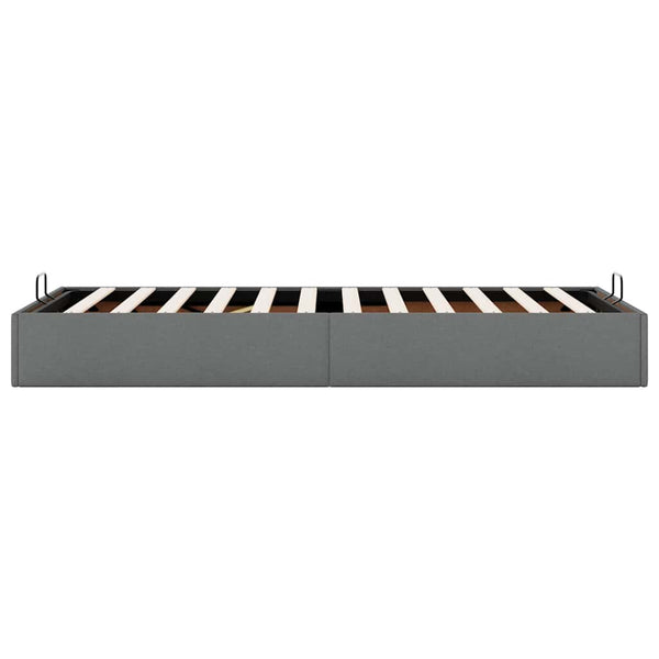vidaXL Ottoman Bed Frame Dark Grey Fabric 90x200 cm (without mattress)