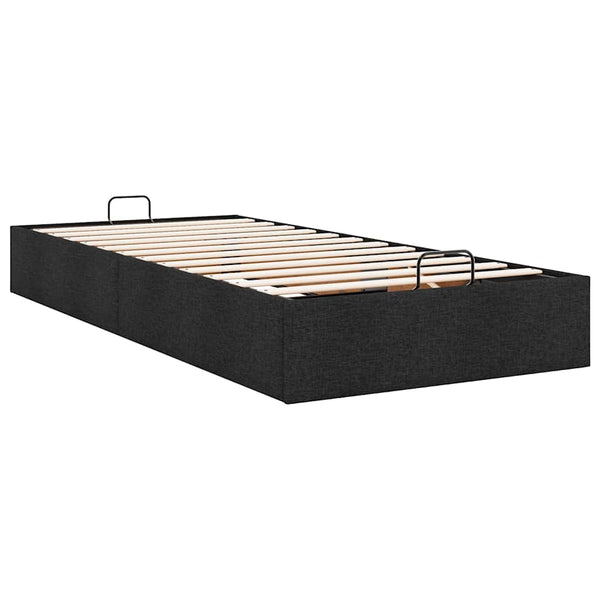 vidaXL Ottoman Bed Frame without Mattress Black 90x200 cm Fabric
