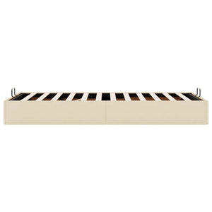 vidaXL Ottoman Bed Frame Cream Fabric 90x200 cm (mattress not included)