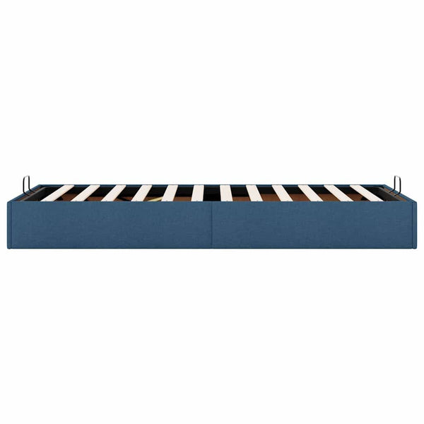 vidaXL Ottoman Bed Frame without Mattress Blue 90x200 cm Fabric