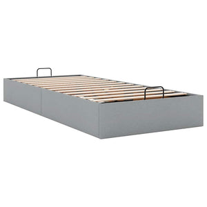 vidaXL Ottoman Bed without Mattress Light Grey 100x200 cm Fabric