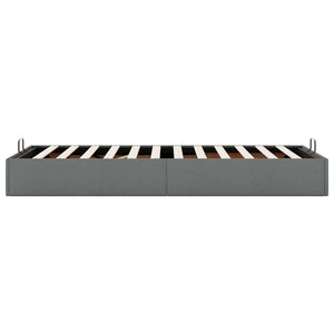 vidaXL Ottoman Bed without Mattress Dark Grey 100x200 cm Fabric